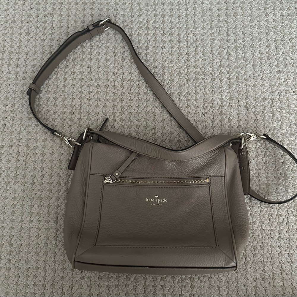 Kate Spade Taupe Leather Shoulder Bag